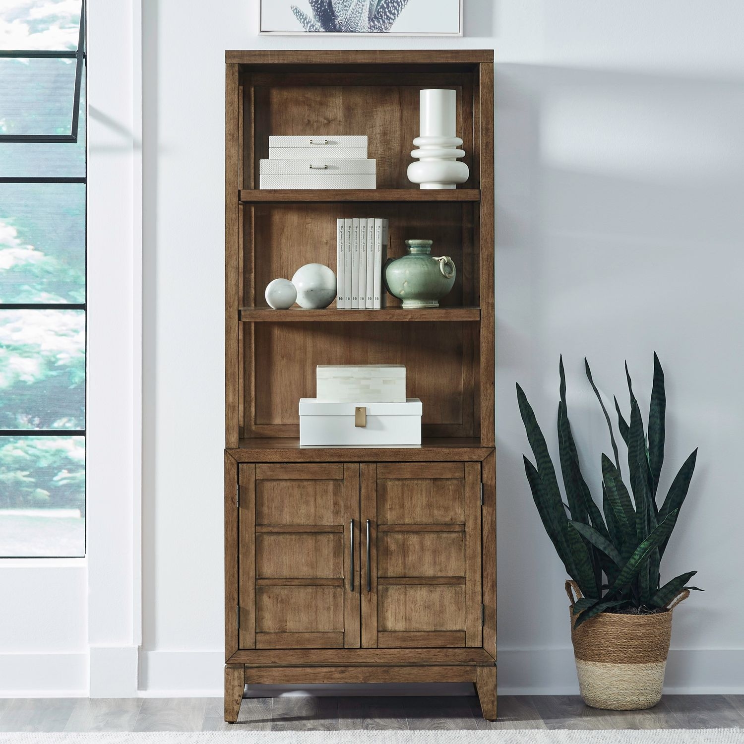 East Brooke Shaker Lakes Two-Shelf Cabinet Bookcase