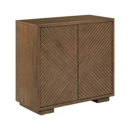 Contemporary 2-Door Accent Cabinet with Adjustable Shelf