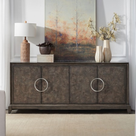 4-Door Accent Cabinet w/Circular Hardware