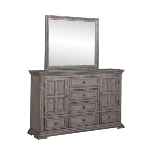 Relaxed Vintage Dresser and Mirror Set