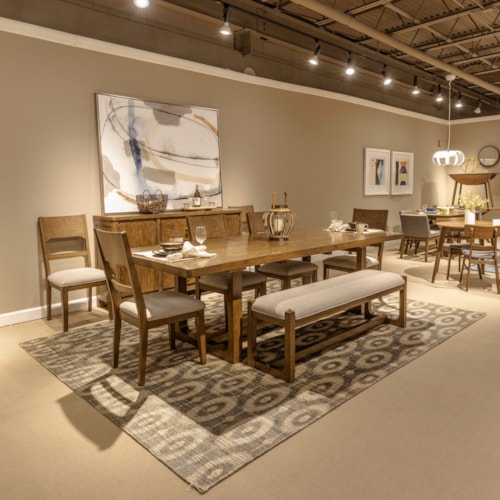 6 Piece Trestle Table Set