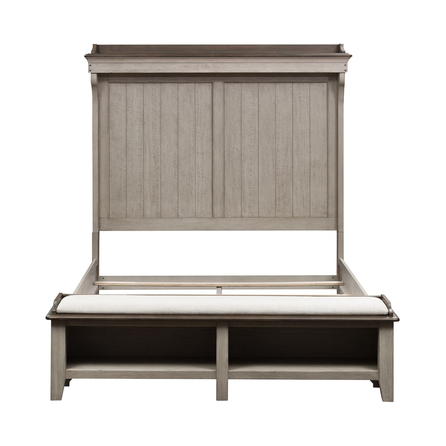Queen Mantle Storage Bed