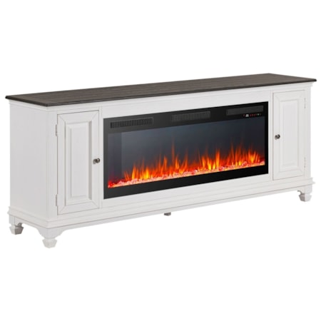 417 80 Inch Console with Fire FTS