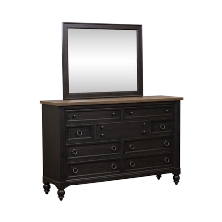 9-Drawer Dresser & Mirror Set