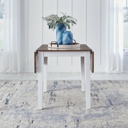Transitional 50" Drop-Leaf Dining Table