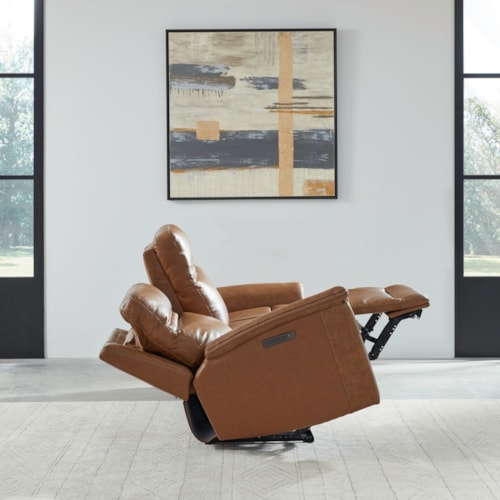 Transitional Power Reclining Sofa with USB Ports