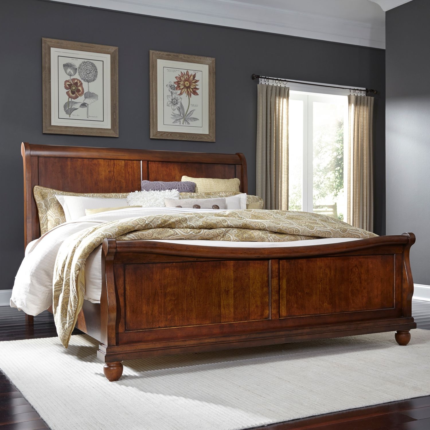 Liberty Furniture Rustic Traditions California King Sleigh Bed