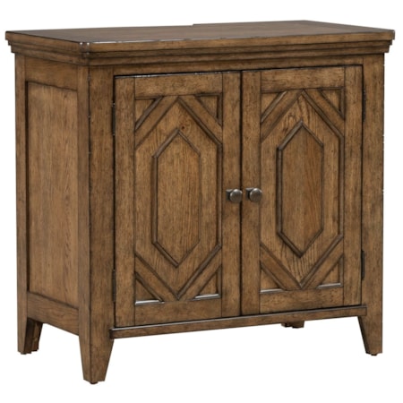 2-Door Bedside Chest with Charging Station