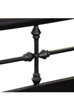 Liberty Furniture Vintage Series Full Metal Bed with Turned Spindles