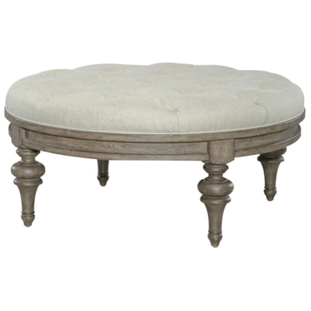 Round Cocktail Ottoman
