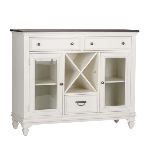 Cottage Buffet with Wine Bottle Storage