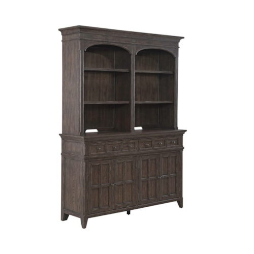 Traditional Hutch and Buffet with Removable Silverware Tray