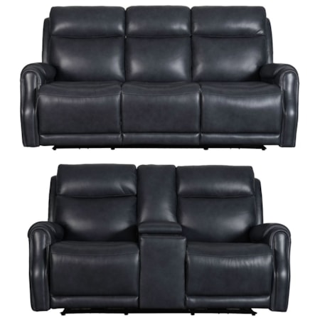 Power Reclining Sofa and Loveseat Set