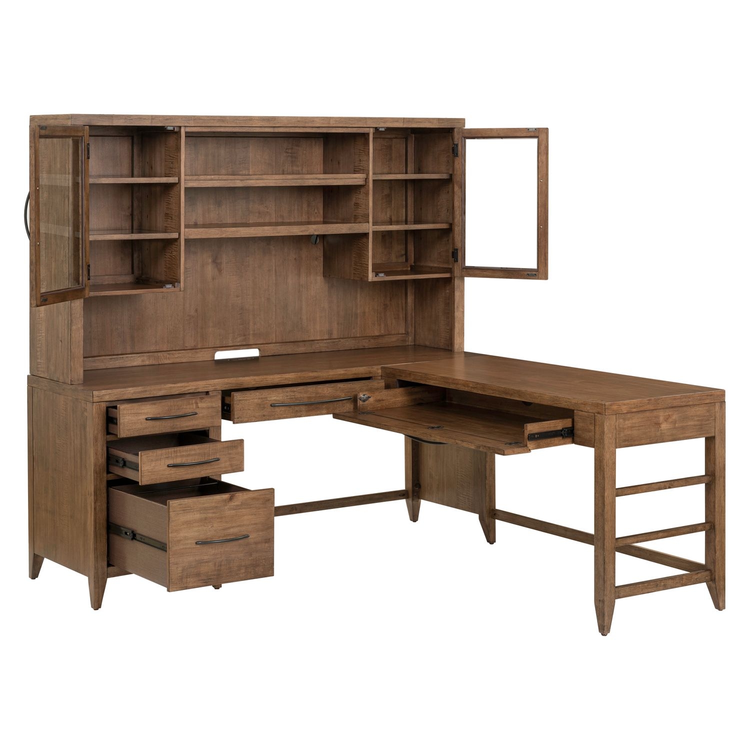 L-Shape Desk Set w/Hutch