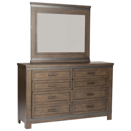 8-Drawer Dresser and Mirror