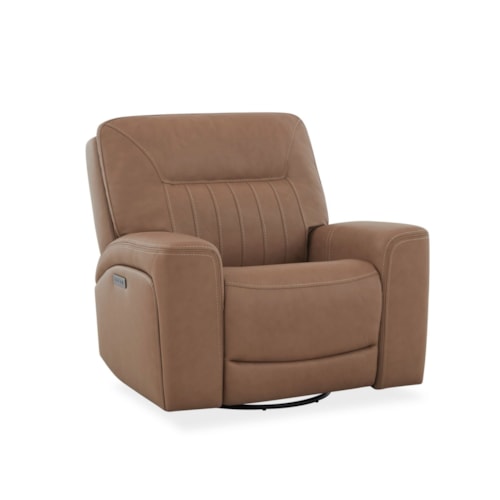 Transitional Swivel Glider Power Recliner with USB Ports