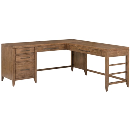 L-Shape Desk w/Integrated Charging