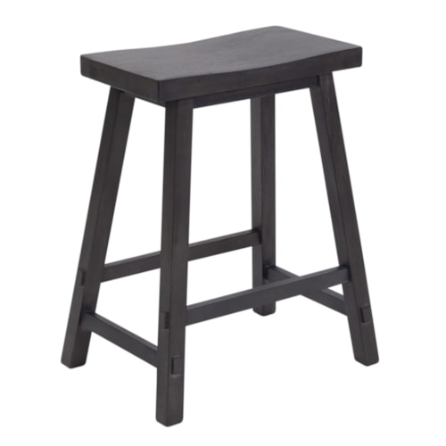 Transitional 24" Sawhorse Counter Height Stool
