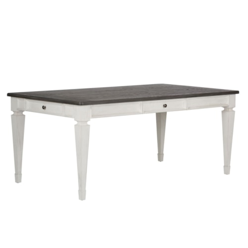 Cottage Rectangular Dining Table with Felt-Lined Drawers