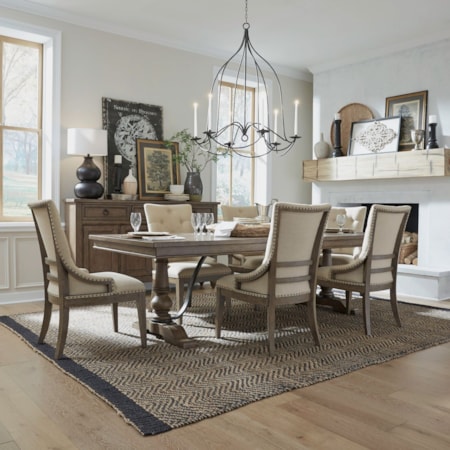 7-Piece Trestle Dining Set