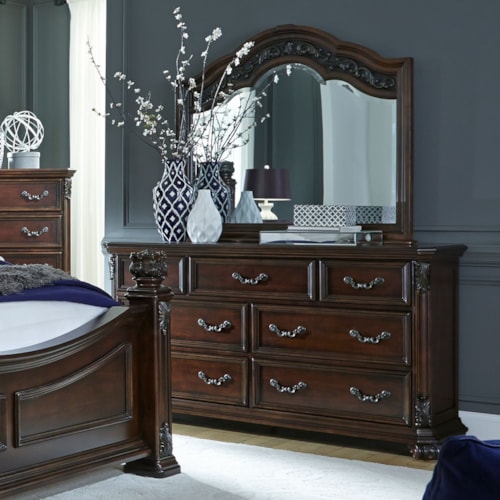 4-Piece Traditional King Poster Bedroom Set