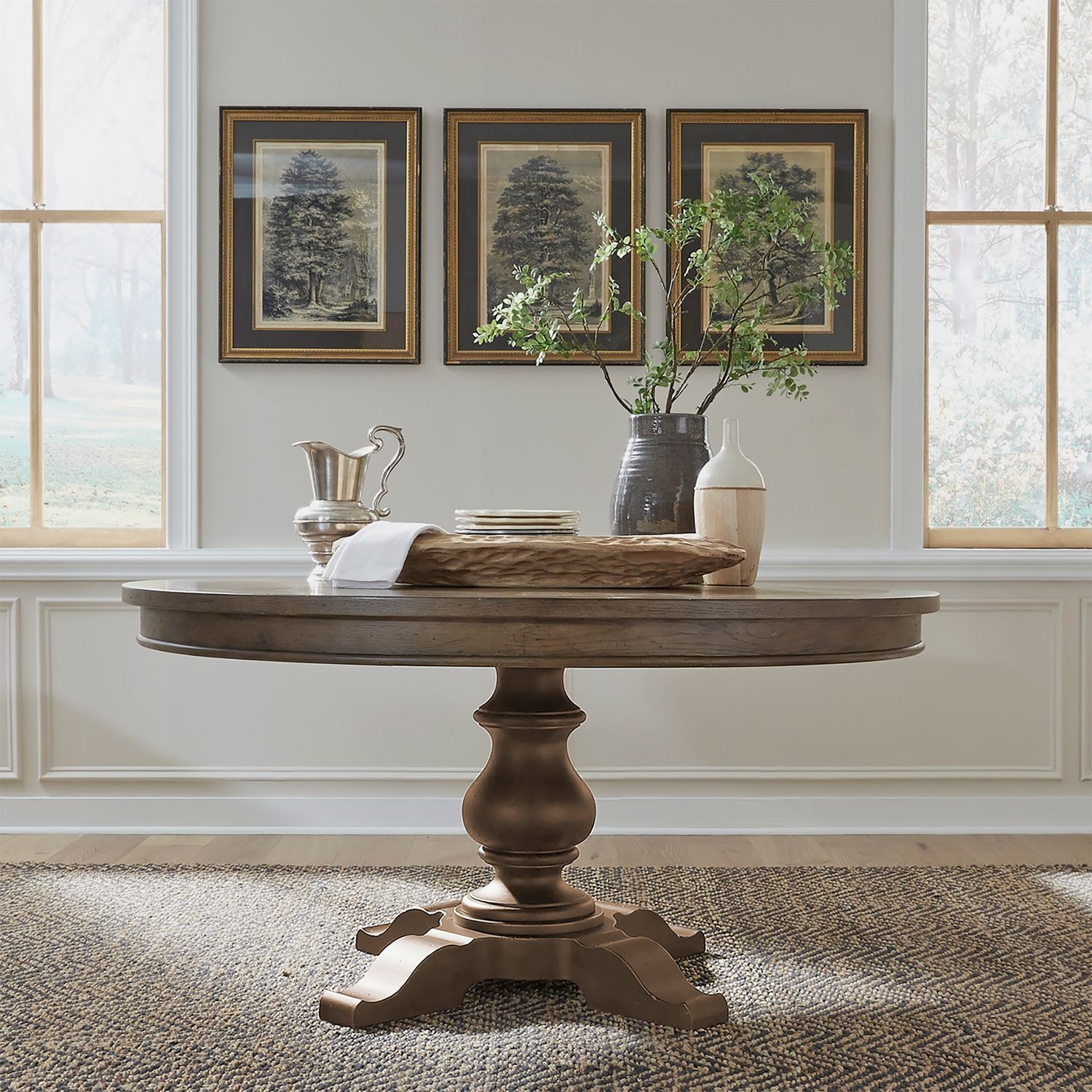 Liberty Furniture Americana Farmhouse Round Pedestal Table