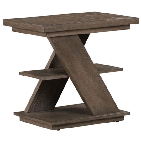 Sculptural Rect. Chairside Table
