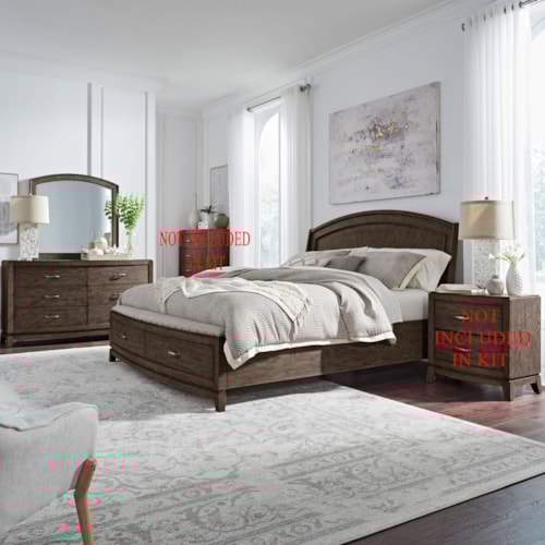 Transitional 3-Piece Queen Panel Bedroom Set