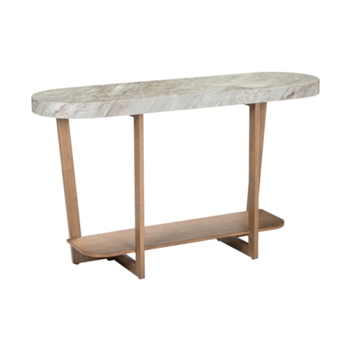 Contemporary Sofa Table with Open Shelf