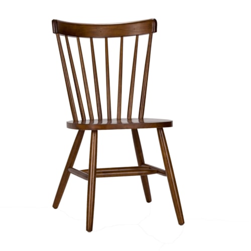 Transitional 5-Piece Dinette Table with Drop Down Leaves and Spindle Back Chairs