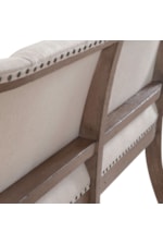 Liberty Furniture Americana Farmhouse Transitional Upholstered Shelter Dining Bench