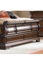 Liberty Furniture Arbor Place Traditional Queen Sleigh Bed with Unique Scrolled Headboard