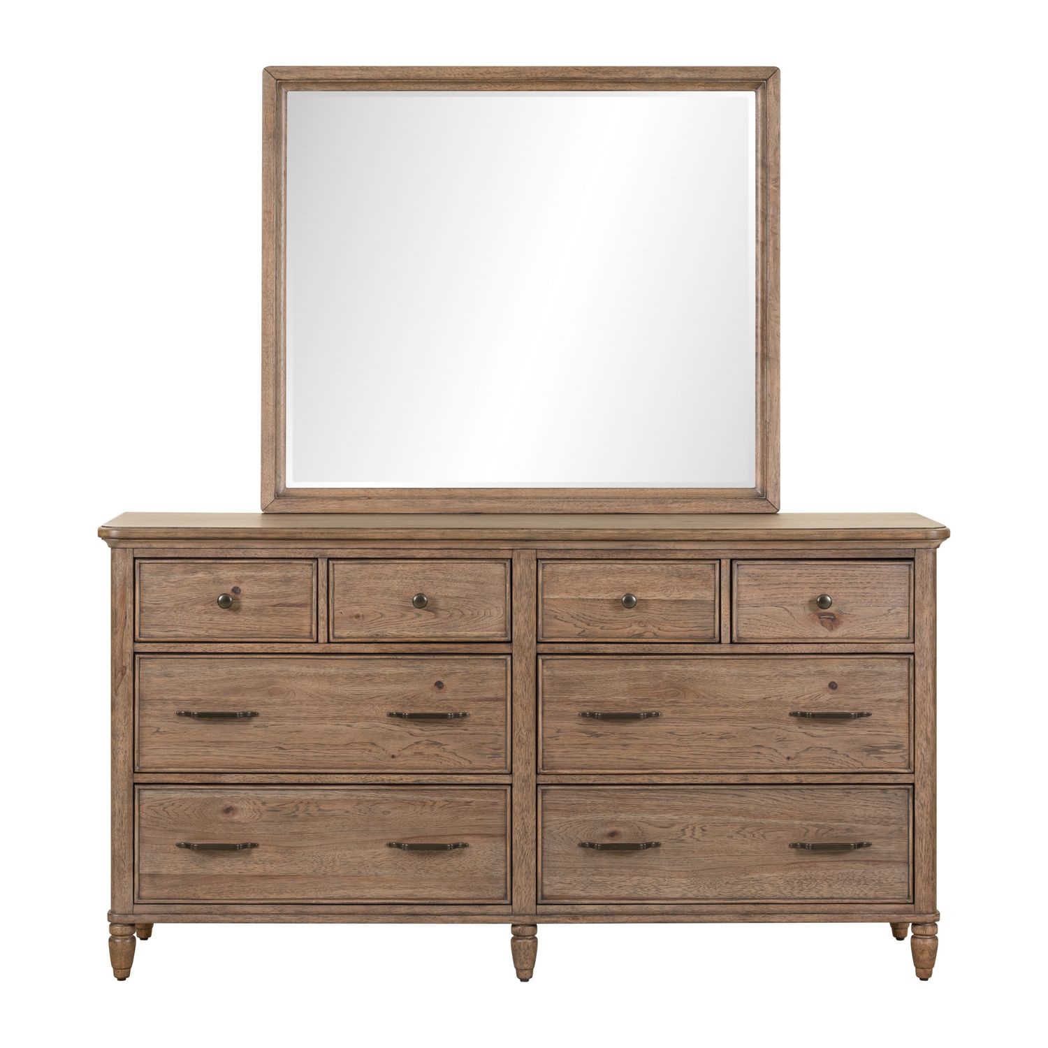 Eight-Drawer Dresser &amp; Mirror Set