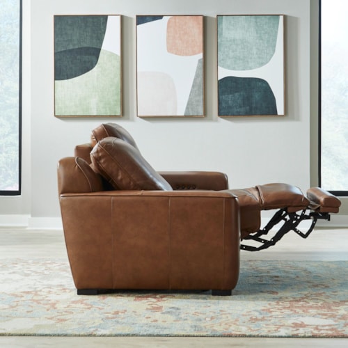 Transitional 2-Piece Loveseat with Power Headrest