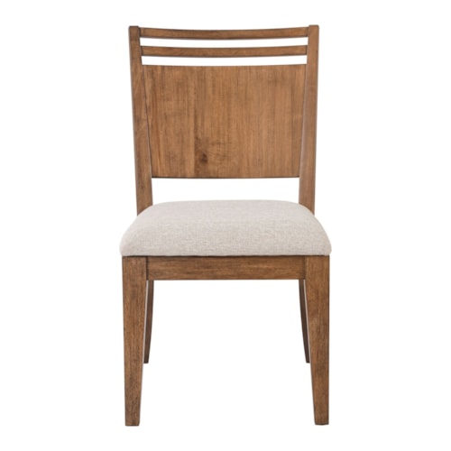 Transitional Dining Side Chair with Upholstered Seat