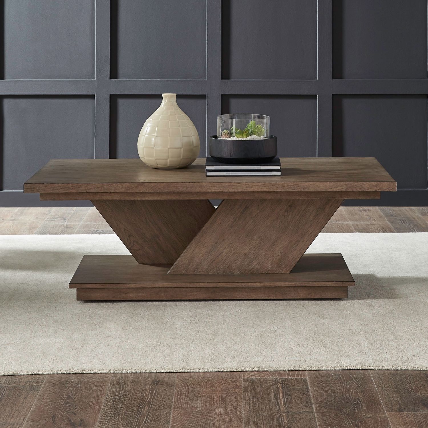 Liberty Furniture Aspen Sky Sculptural Rect. Cocktail Table
