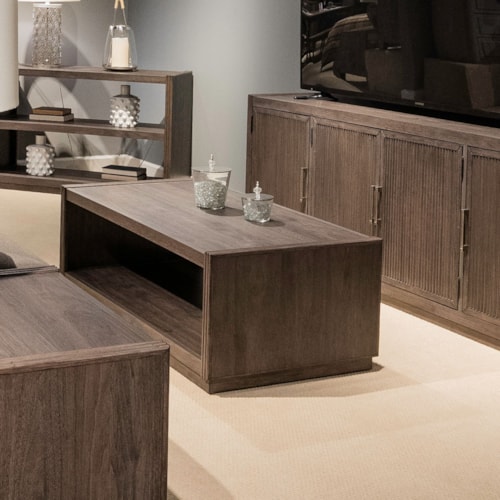 Contemporary Cocktail Table with Casters