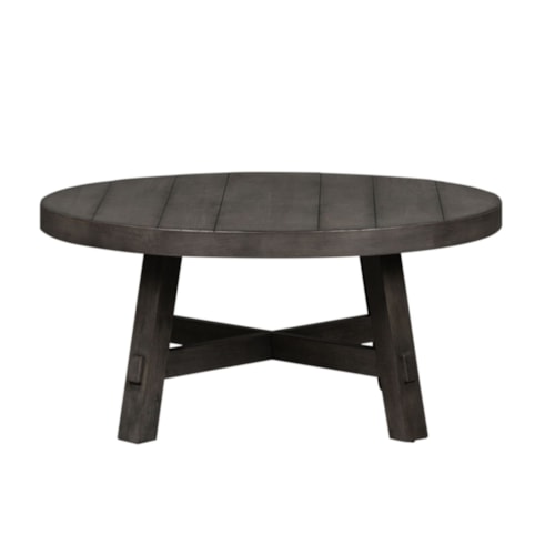 Contemporary Splay Leg Round Cocktail Table