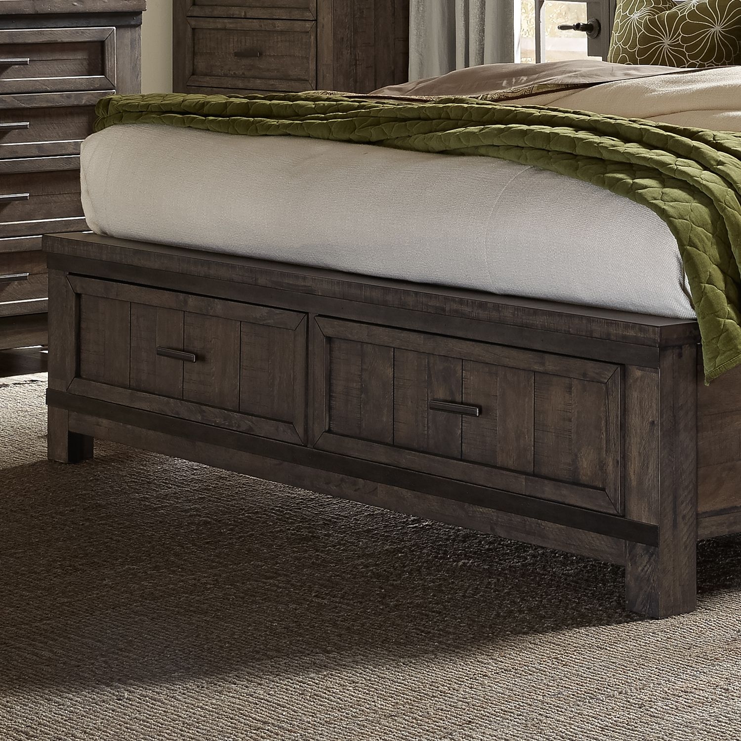 2-Drawer Queen Storage Bed