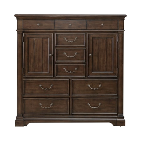 10-Drawer Bedroom Chest with Doors