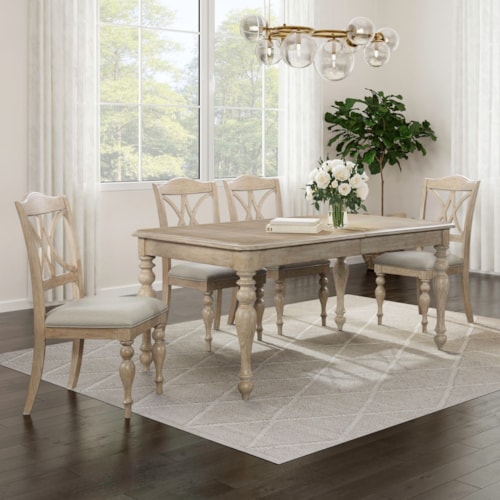 Cottage 5-Piece Dining Set with Rectangular Table