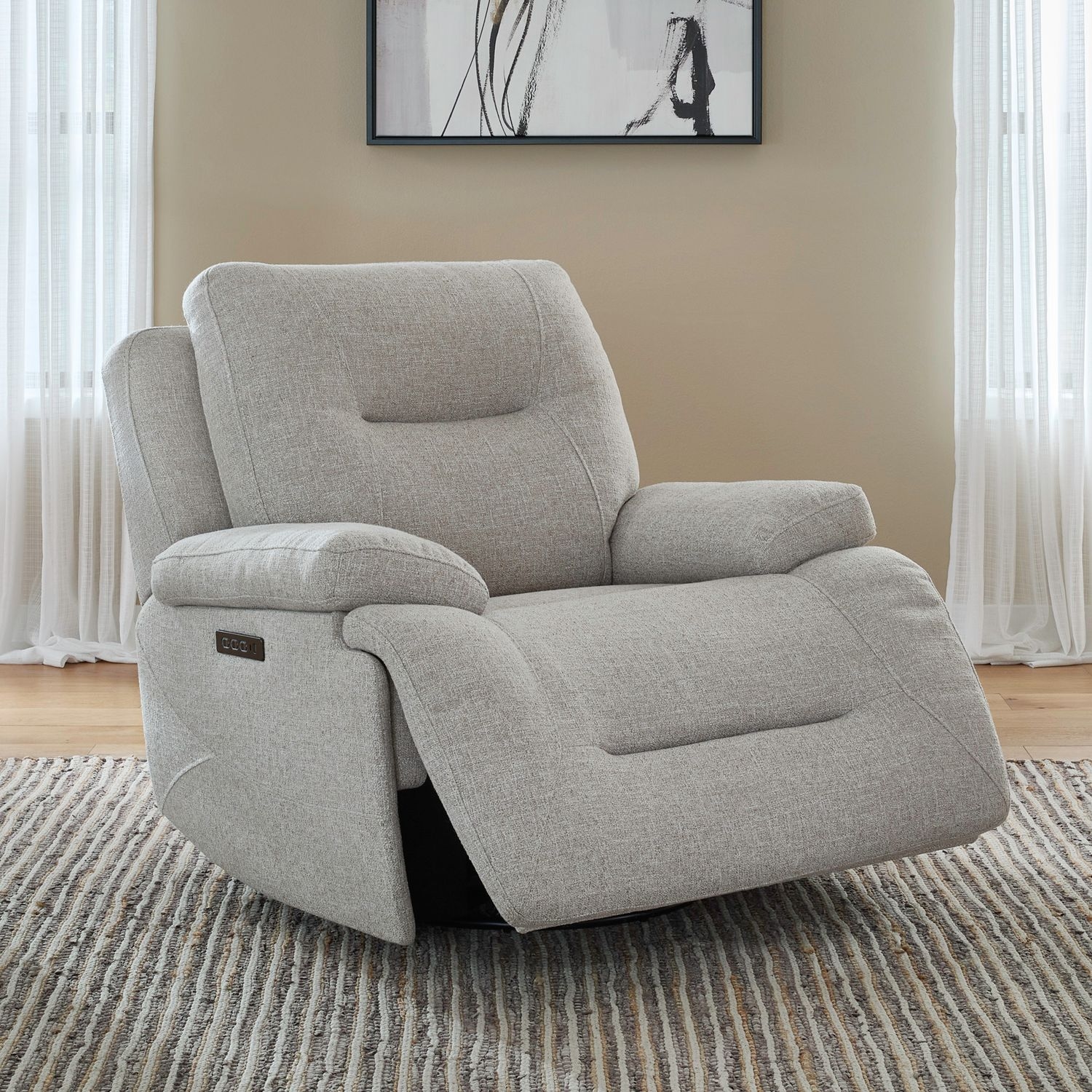 Swivel Glider Recliner w/Power Headrest