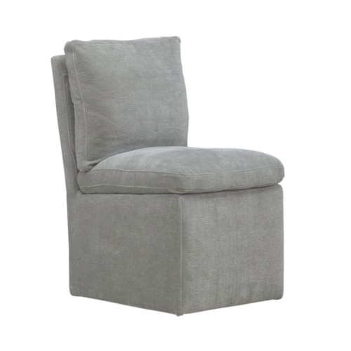 Transitional Accent Dining Chair with Casters