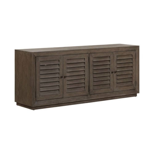 Modern Casual 78" TV & Media Console with Plinth Base