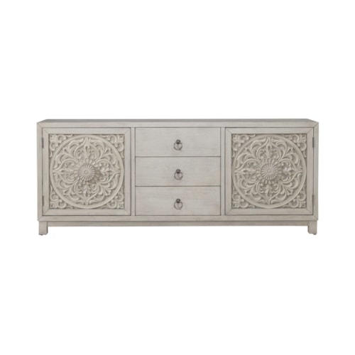 Global 3-Drawer Accent Cabinet with Wire Mangement