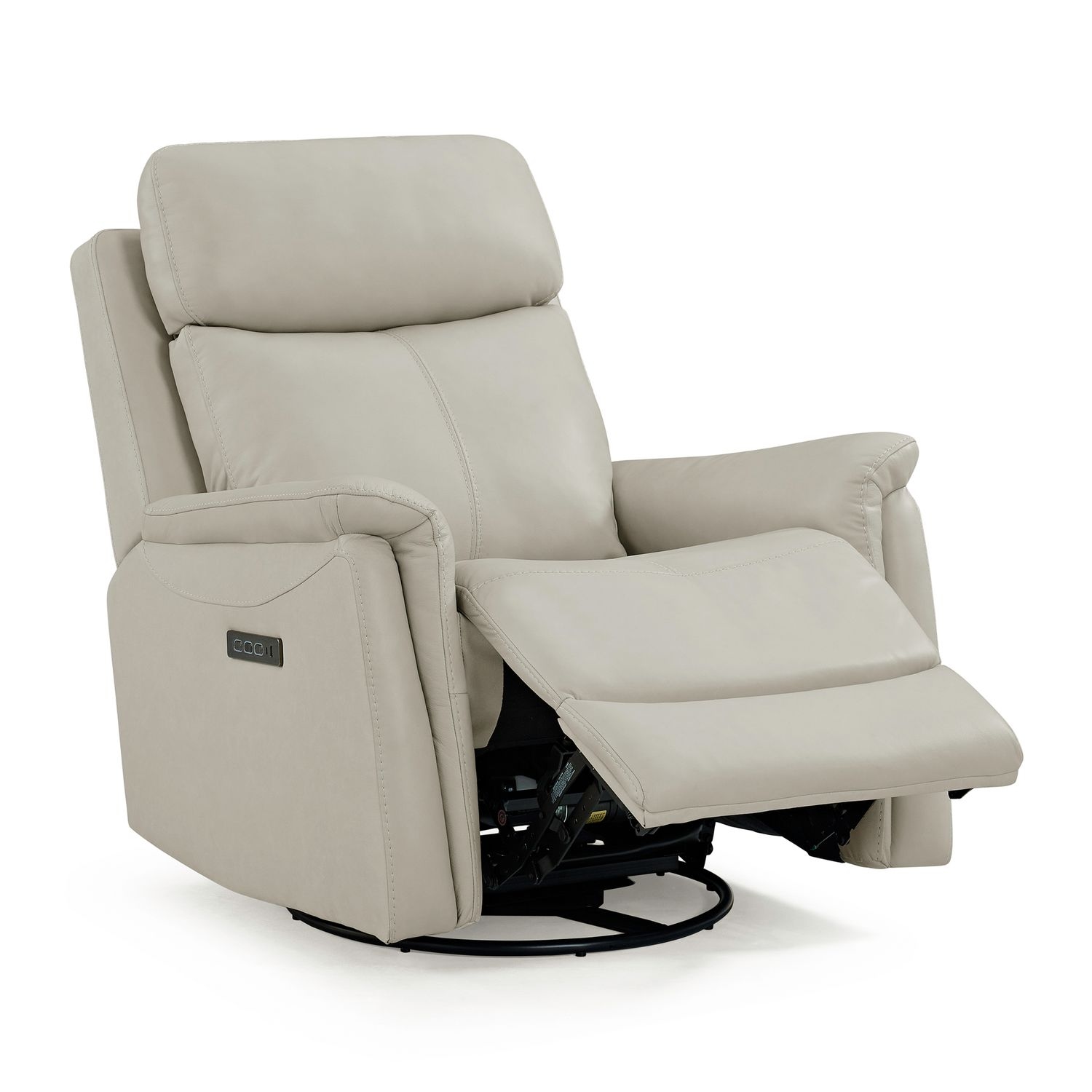 Leather Swivel Glider Power Recliner