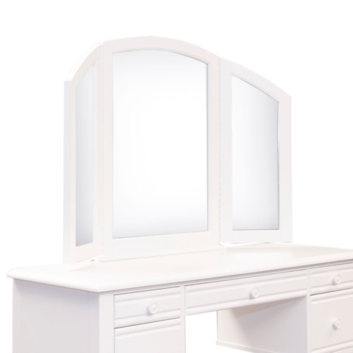 Cottage Style Tri-Fold Vanity Mirror