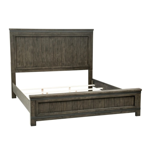Transitional 4-Piece Queen Panel Bed Set