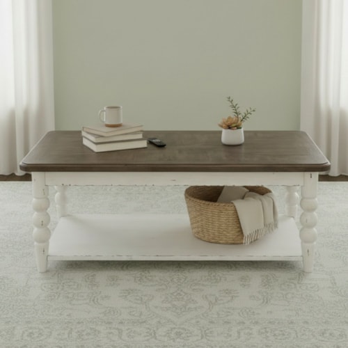 Cottage Cocktail Table with Casters
