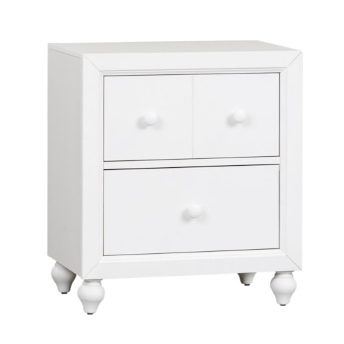 Cottage Style Nightstand with Bun Feet